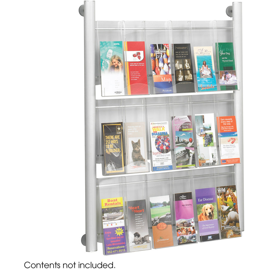 Safco Luxe 9 Pocket Magazine Wall Rack - 4134SL