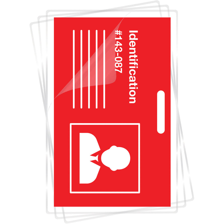 Fellowes Punched ID Card/Clip Glossy Laminating Pouches - 52033