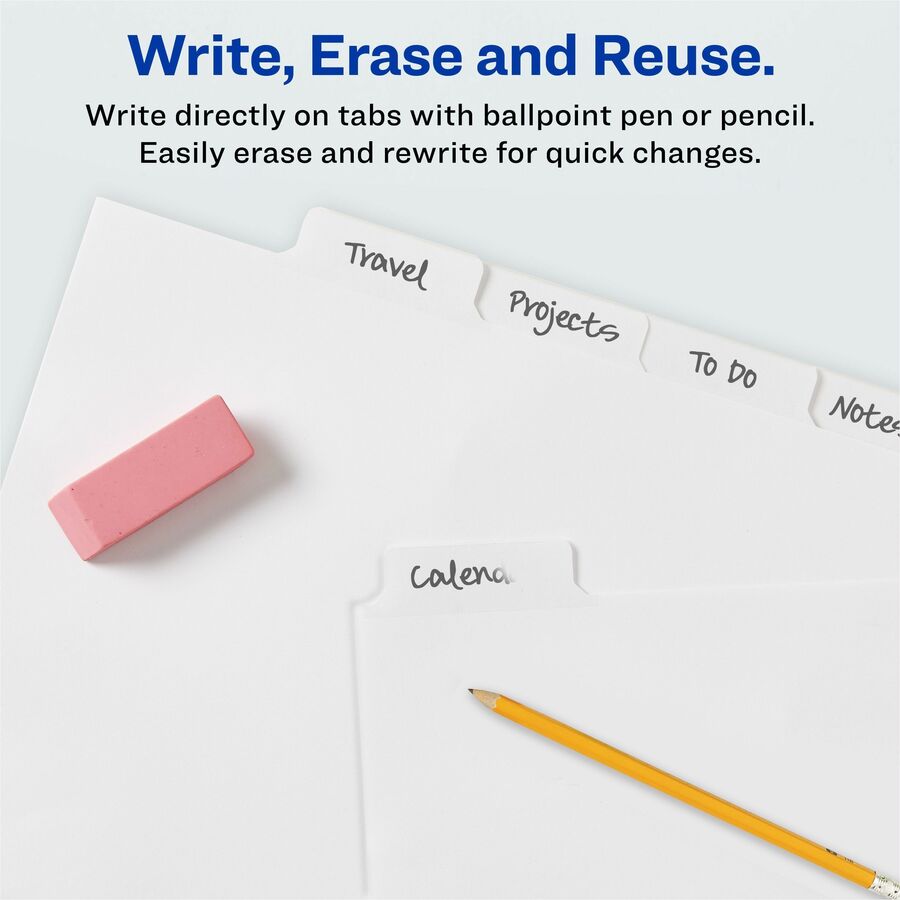 Avery&reg; Avery&reg;Big Tab&trade; Write & Erase Dividers5 tabs - 23075