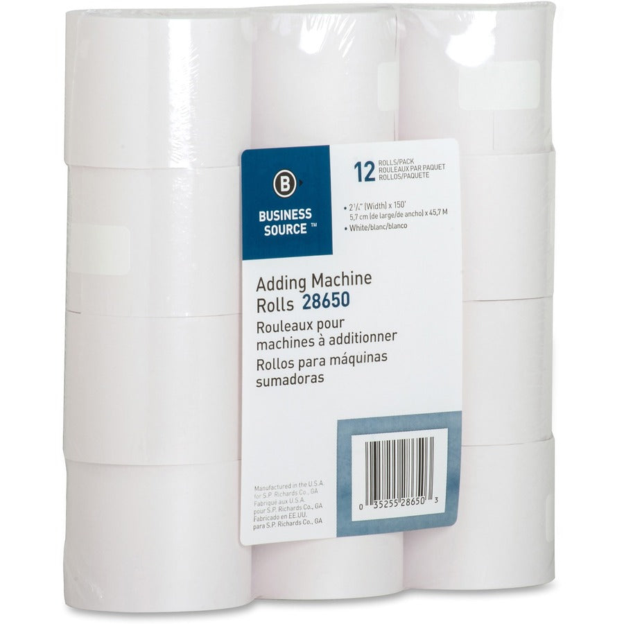Business Source 150' Adding Machine Rolls - 28650