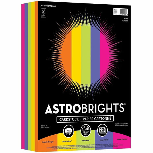 Astrobrights Color Card Stock "Happy" , 5 Assorted Colours