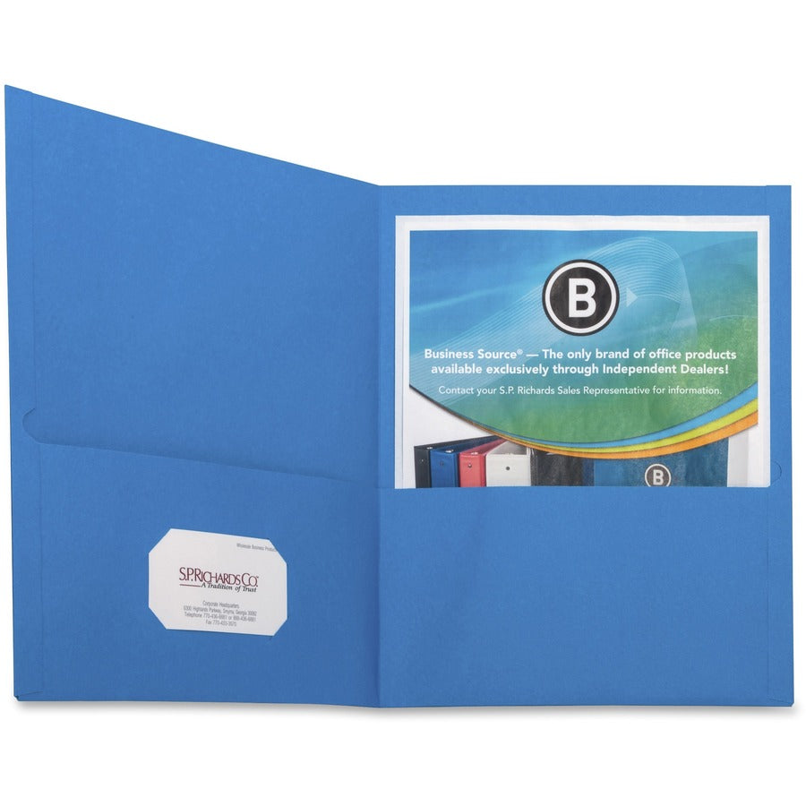 Business Source Letter Recycled Pocket Folder - 78502