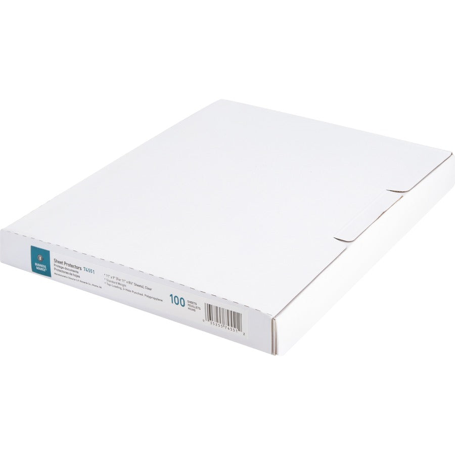 Business Source Top-Loading Poly Sheet Protectors - 74551