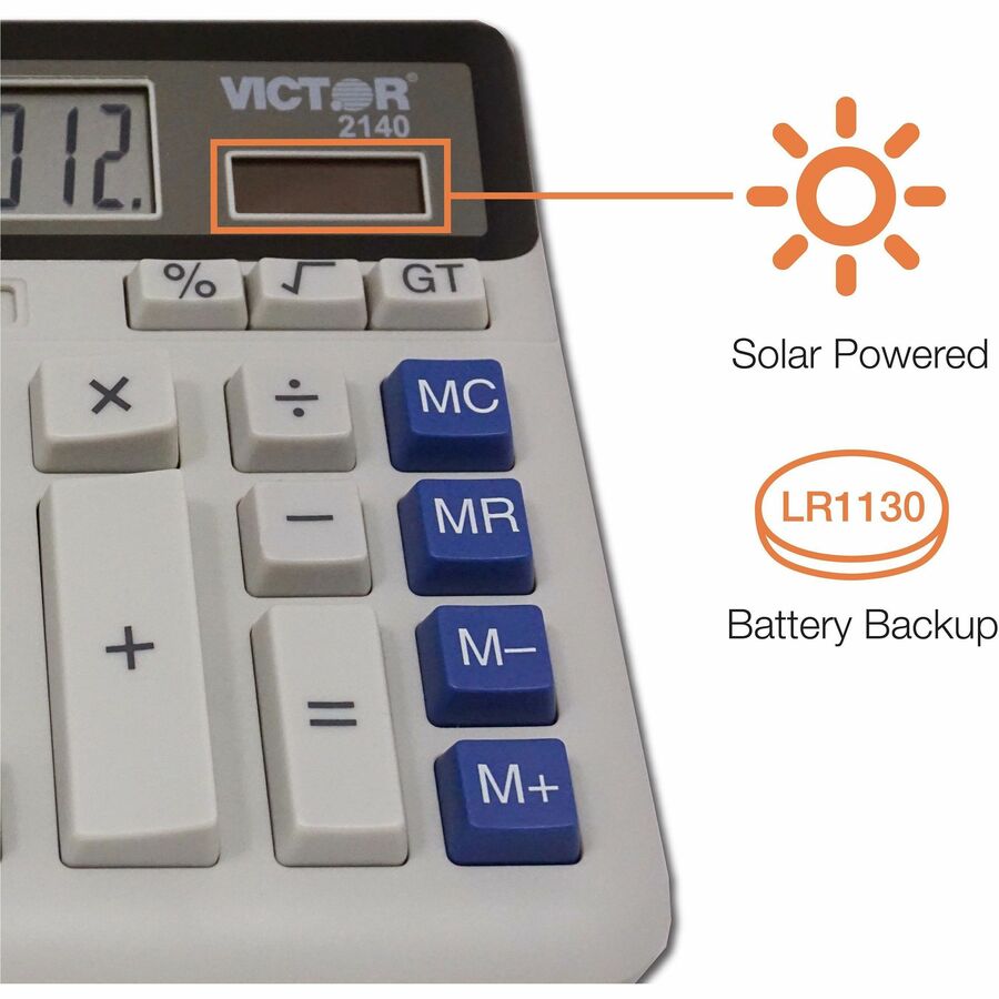 Victor 12-digit XL LCD Desktop Calculator - 2140