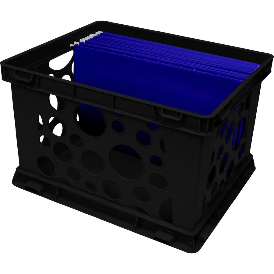 Storex Lightweight Portable File Crate - 61546U03C