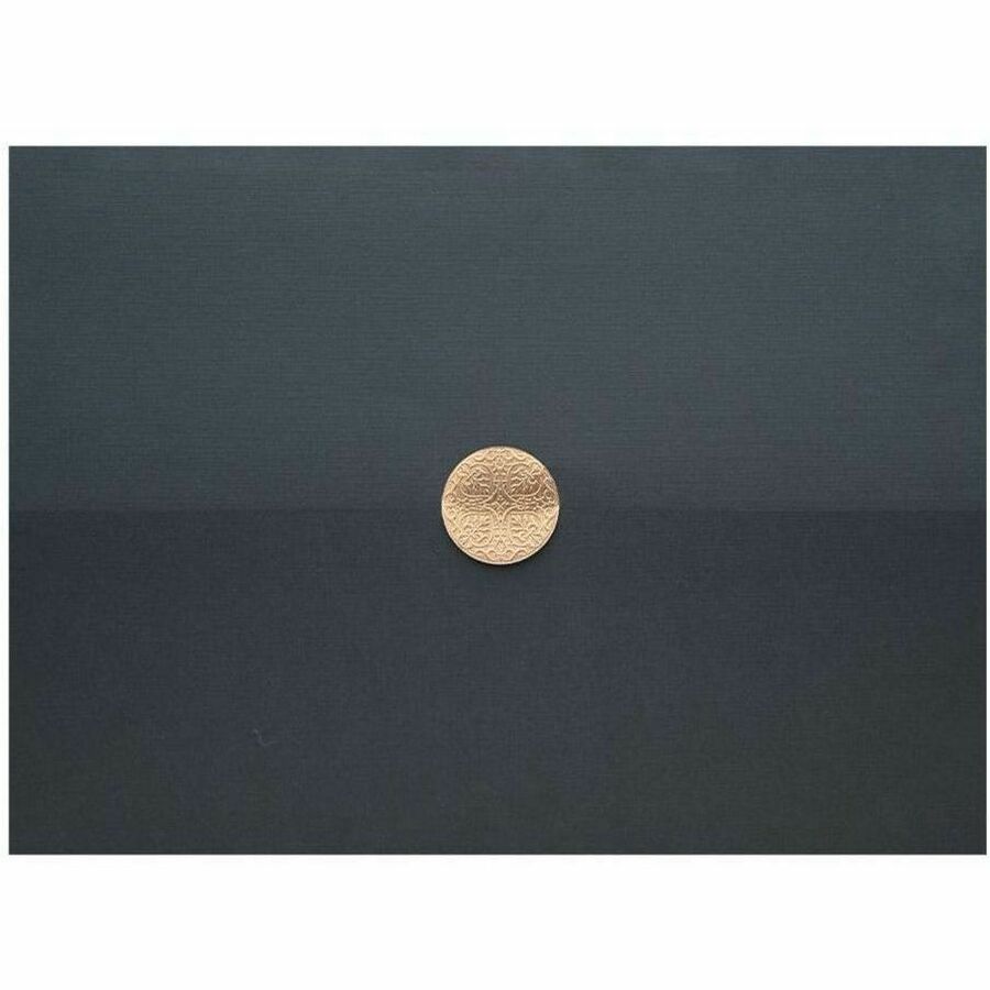 St. James&reg; Elite&trade; Medallion Fold Certificate Holders, Black Linen with Copper Medallion, Pack of 5, 83570
