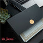St. James&reg; Elite&trade; Medallion Fold Certificate Holders, Black Linen with Copper Medallion, Pack of 5, 83570 - 83570