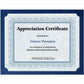 St. James&reg; Presentation Cards/Certificate Holders, Non-Folding, Navy Blue Linen, Pack of 25, 83480