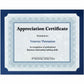 St. James&reg; Presentation Cards/Certificate Holders, Non-Folding, Navy Blue Linen, Pack of 25, 83480
