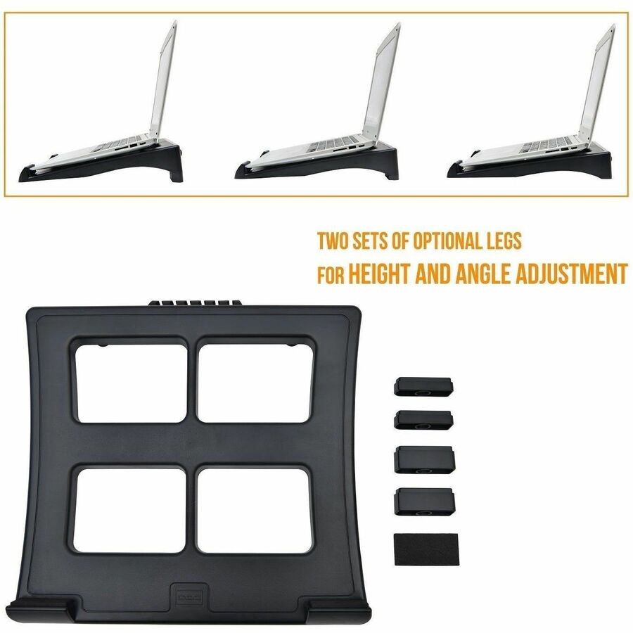 DAC&reg; MP-195 Height and Angle Adjustable Laptop Stand, Black - 02177
