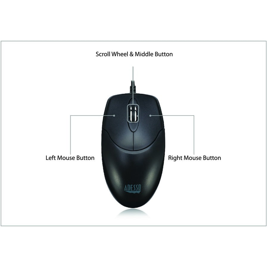 Adesso Optical Scroll Mouse USB - HC-3003US