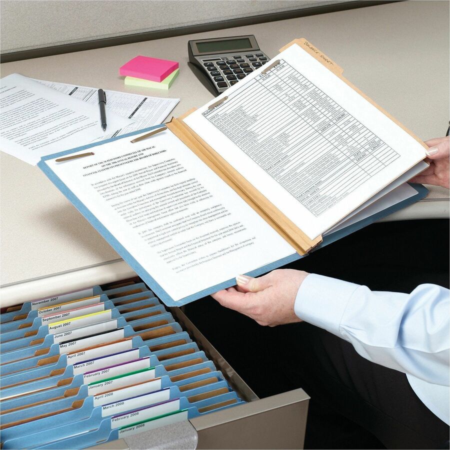 Smead 2/5 Tab Cut Legal Recycled Classification Folder - 19021