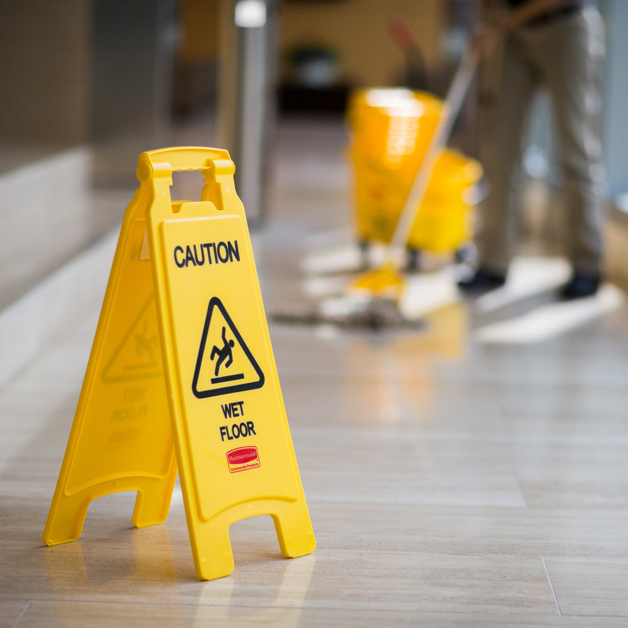 Rubbermaid Commercial Caution Wet Floor Safety Sign - 611277YW