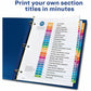 Avery&reg; Ready Index&reg; Table of Contents Dividers for Laser and Inkjet Printers, A-Z - 11125