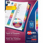 Avery Ready Index&reg; Table of Contents Dividers Tabs A - Z, for Laser and Inkjet Printers