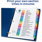 Avery&reg; Ready Index&reg; Table of Contents Dividers for Laser and Inkjet Printers, A-Z - 11125