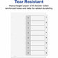 Avery&reg; Ready Index&reg; Table of Content Dividersfor Laser and Inkjet Printers, 8 tabs - 11132