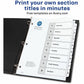 Avery&reg; Ready Index&reg; Table of Content Dividersfor Laser and Inkjet Printers, 8 tabs - 11132