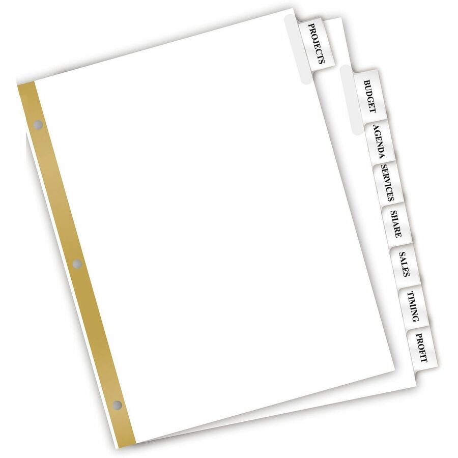 Avery&reg; Big Tab&trade; Insertable Dividers, 8 tabs, 1 set - 11124