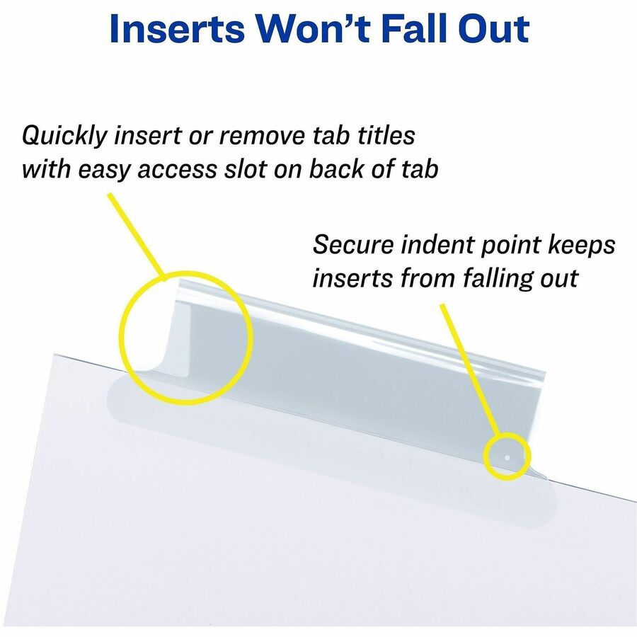 Avery&reg; Big Tab™ Insertable Dividers, 8 tabs, 1 set - 11124