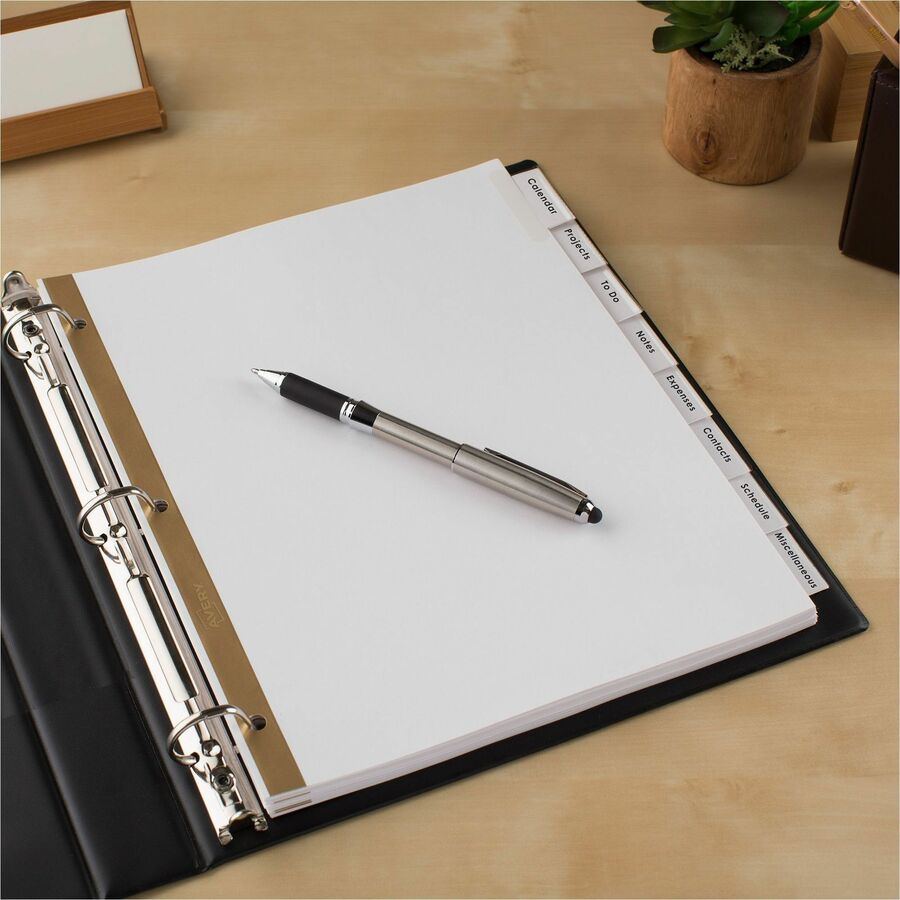 Avery&reg; Big Tab™ Insertable Dividers, 8 tabs, 1 set - 11124