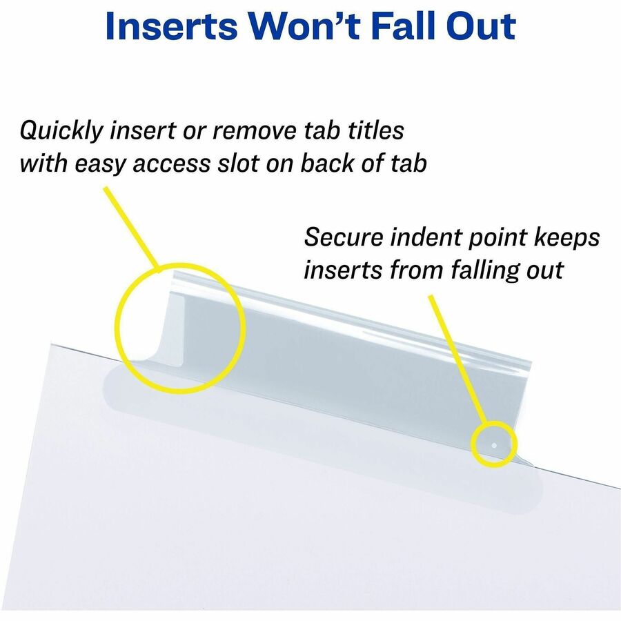 Avery&reg; Big Tab™ Insertable Dividers, 8 tabs, 1 set - 11124