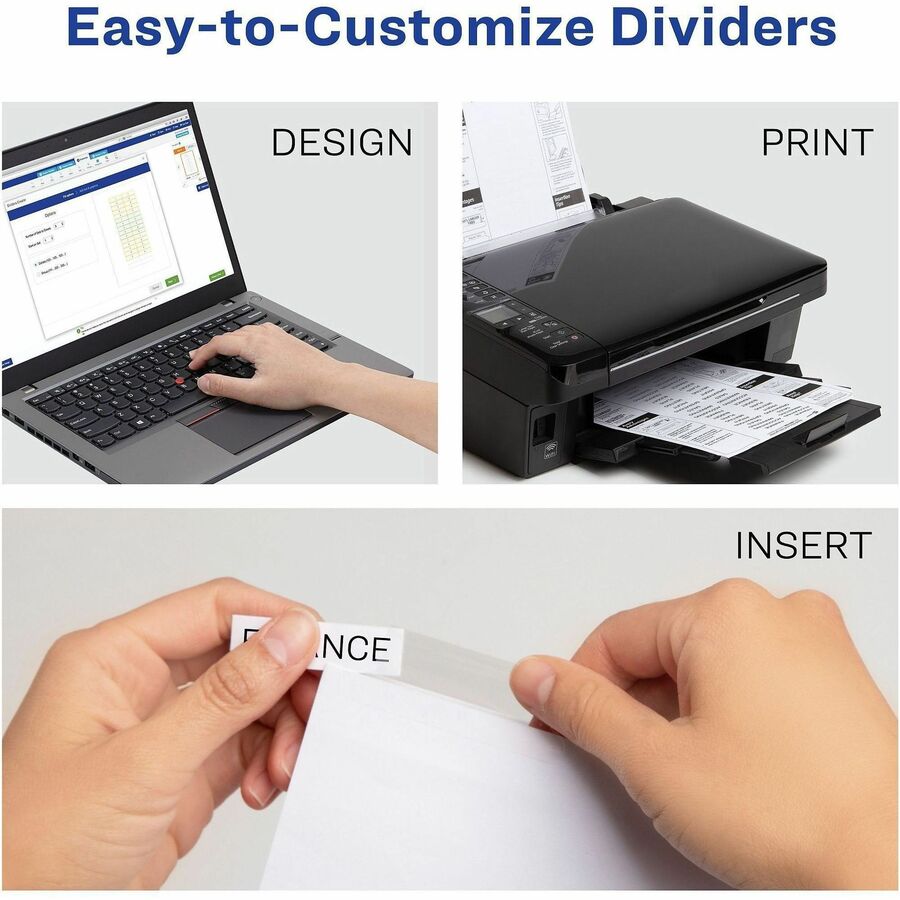 Avery&reg; Big Tab™ Insertable Dividers, 8 tabs, 1 set - 11124