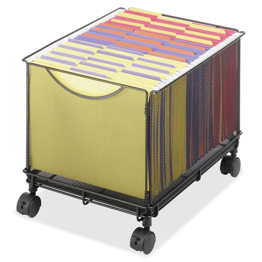 Safco Onyx 5211BL Mesh Rolling File Cube - 5211BL