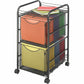 Safco Onyx Double Mesh Mobile File Cart - 5212BL