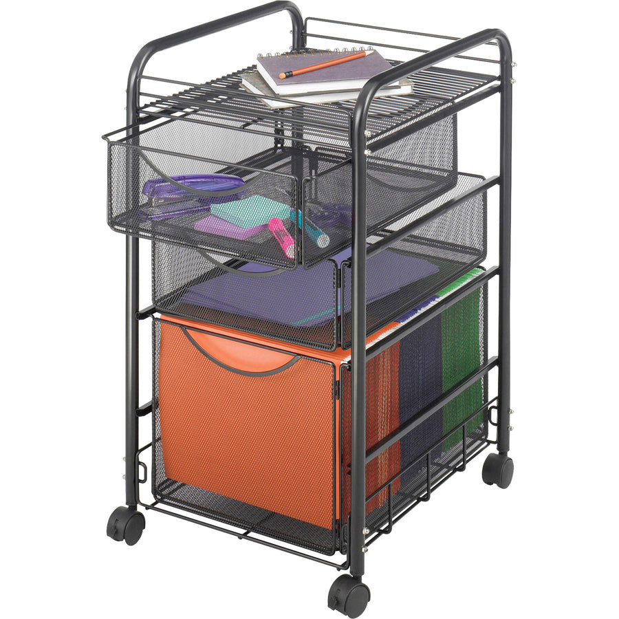 Safco Onyx Mesh File Cart - 5213BL