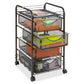 Safco Onyx Double Mesh Mobile File Cart - 5214BL