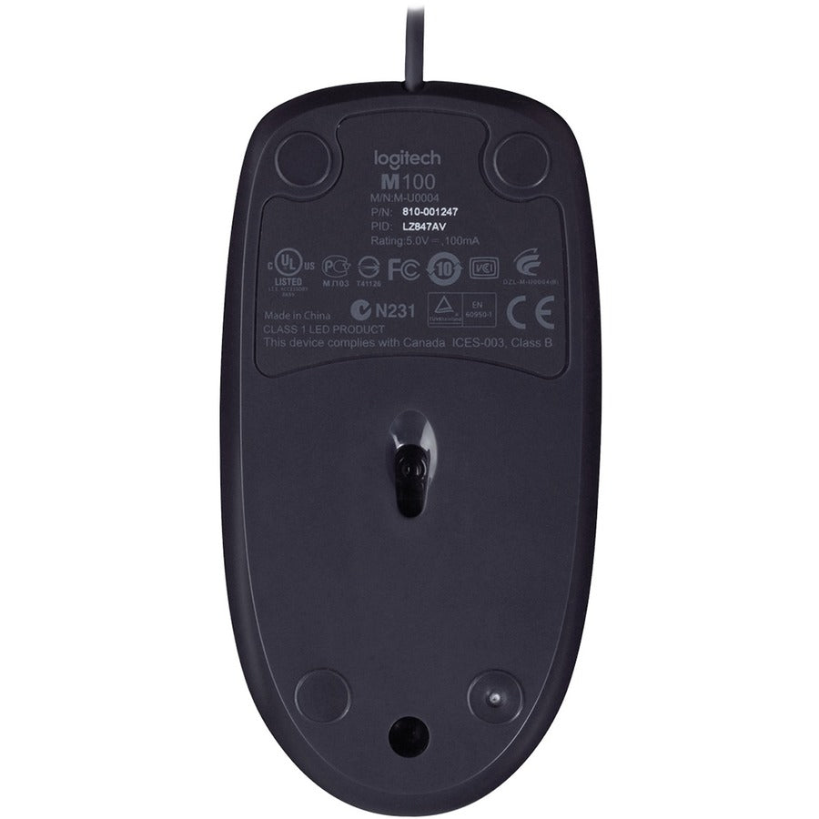 Logitech B100 Optical Mouse Medium - 910-001439