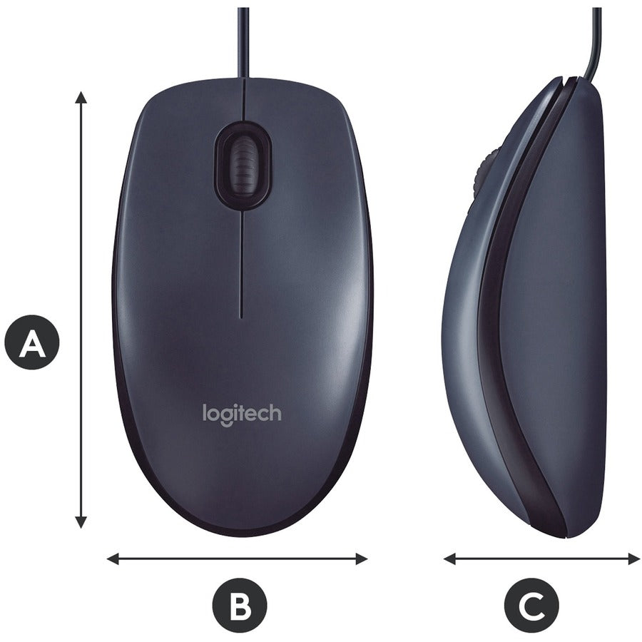 Logitech B100 Optical Mouse Medium - 910-001439