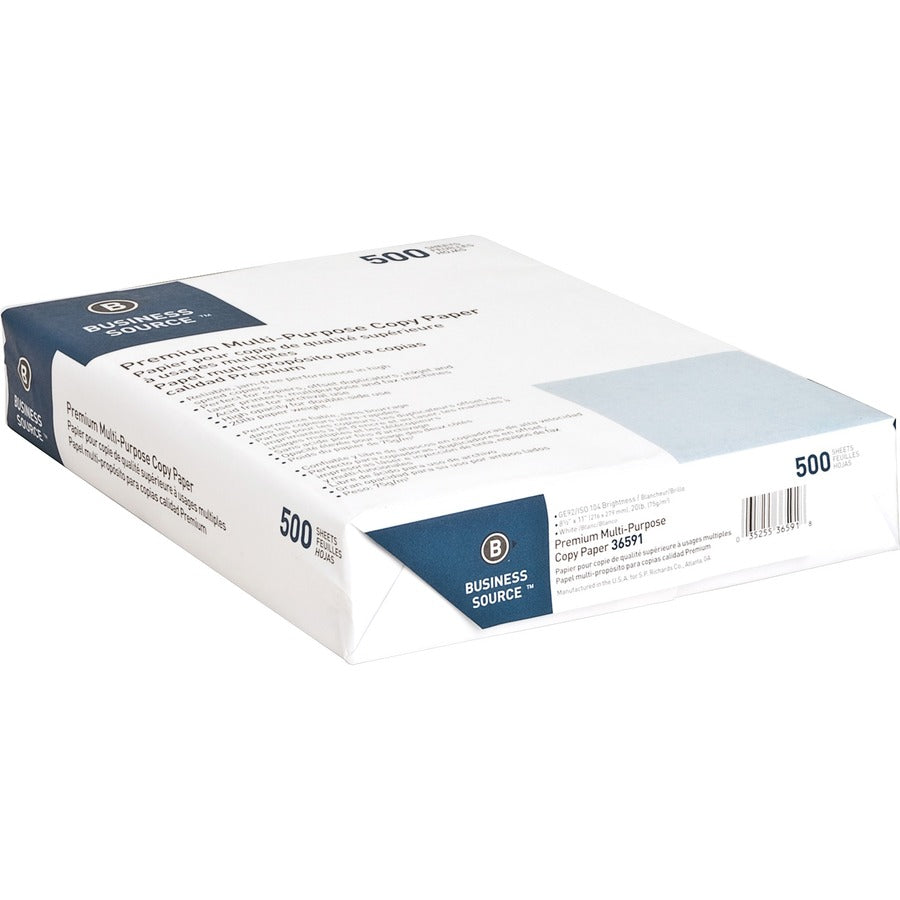 Business Source Multipurpose Copy Paper - White - 36591