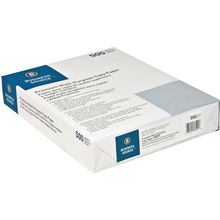Business Source Multipurpose Copy Paper - White - 36591