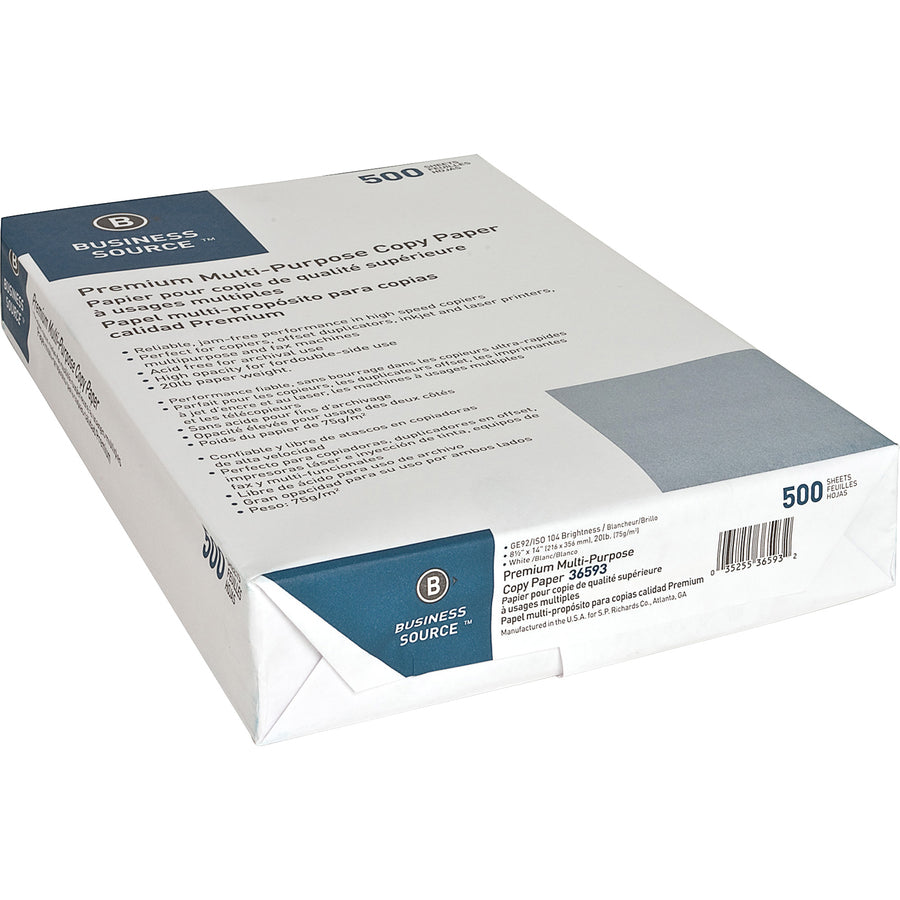 Business Source Premium Multipurpose Copy Paper - 36593