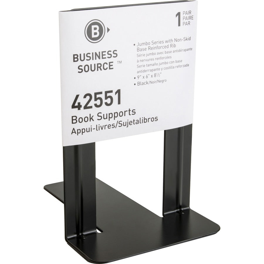 Business Source Heavy-gauge Steel Book Supports - 42551