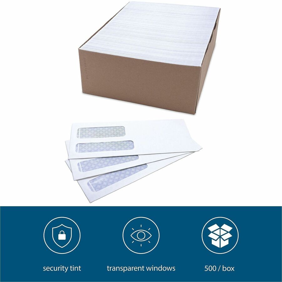 Business Source No. 9 Double Window Invoice Envelopes - 36680