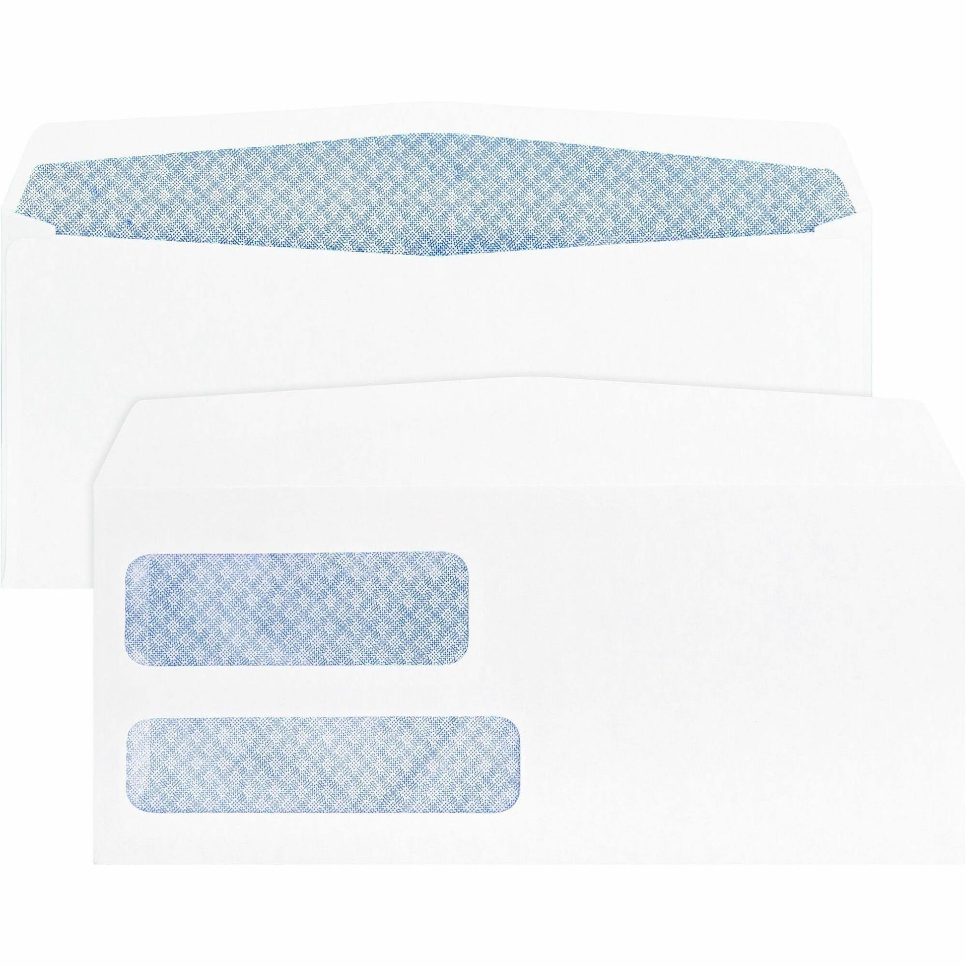 Business Source No. 9 Double Window Invoice Envelopes