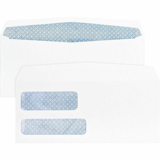 Business Source No. 9 Double Window Invoice Envelopes