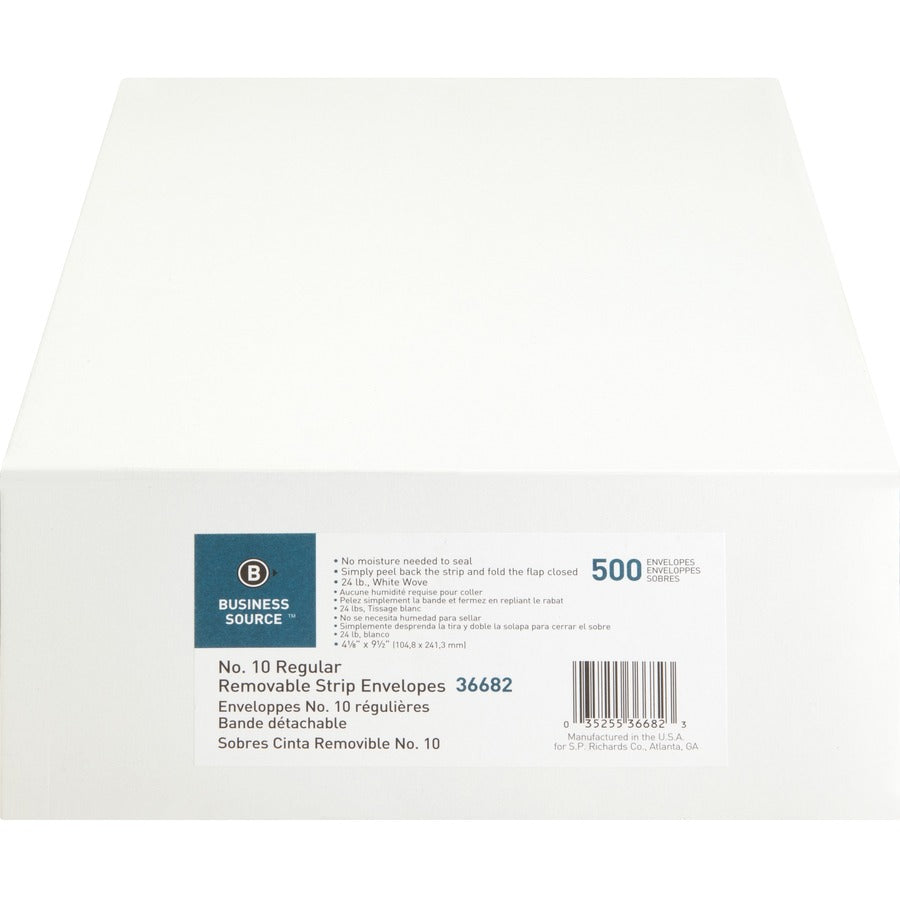 Business Source Regular Tint Peel/Seal Envelopes - 36682