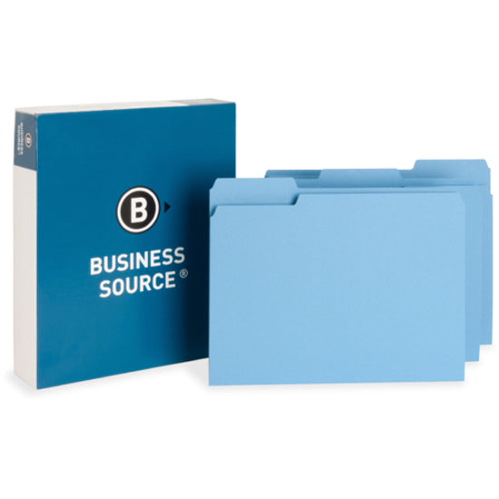 Business Source 1/3 Tab Cut Letter Recycled Top Tab File Folder - 65779