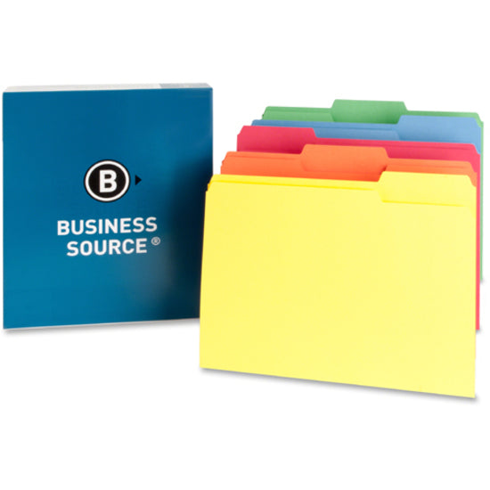 Business Source 1/3 Tab Cut Letter Recycled Top Tab File Folder - 65780