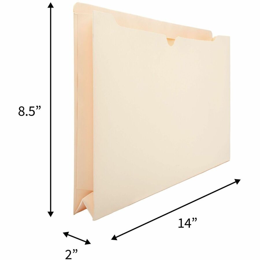 Business Source Straight Tab Cut Legal Recycled File Pocket - 65803
