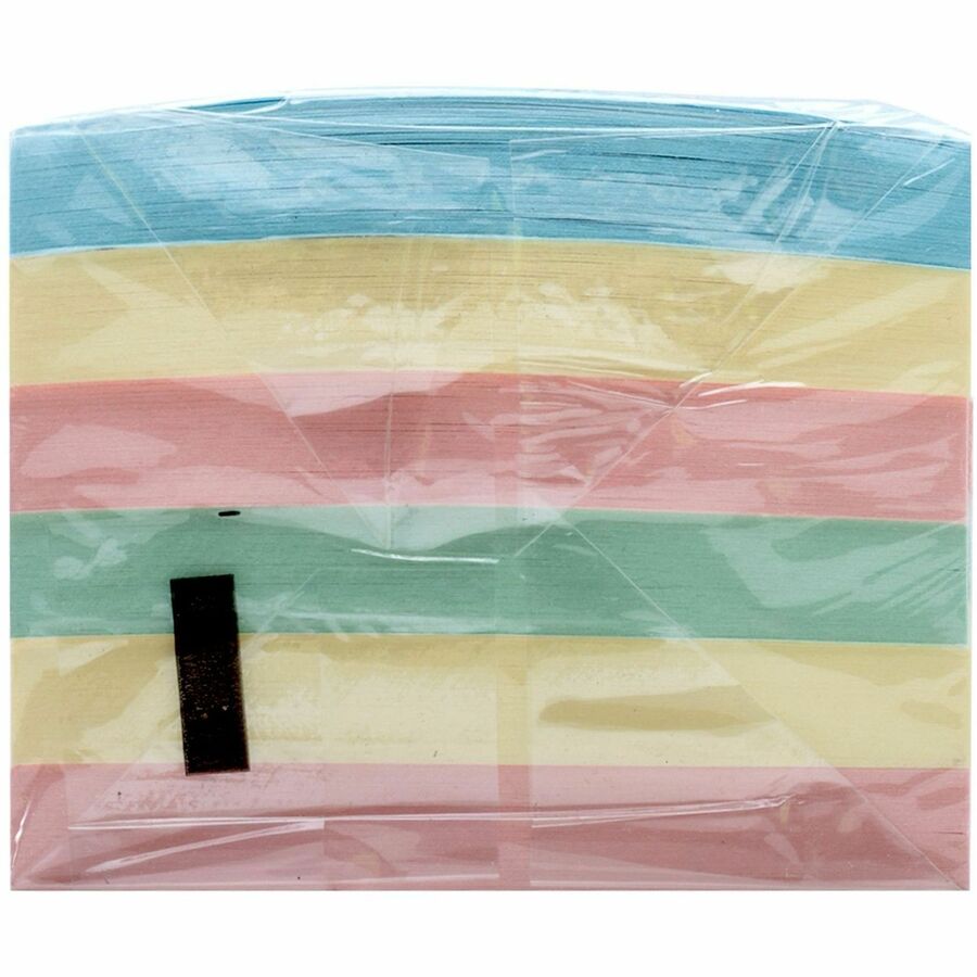 Business Source 3" Plain Pastel Colors Adhesive Notes - 36614