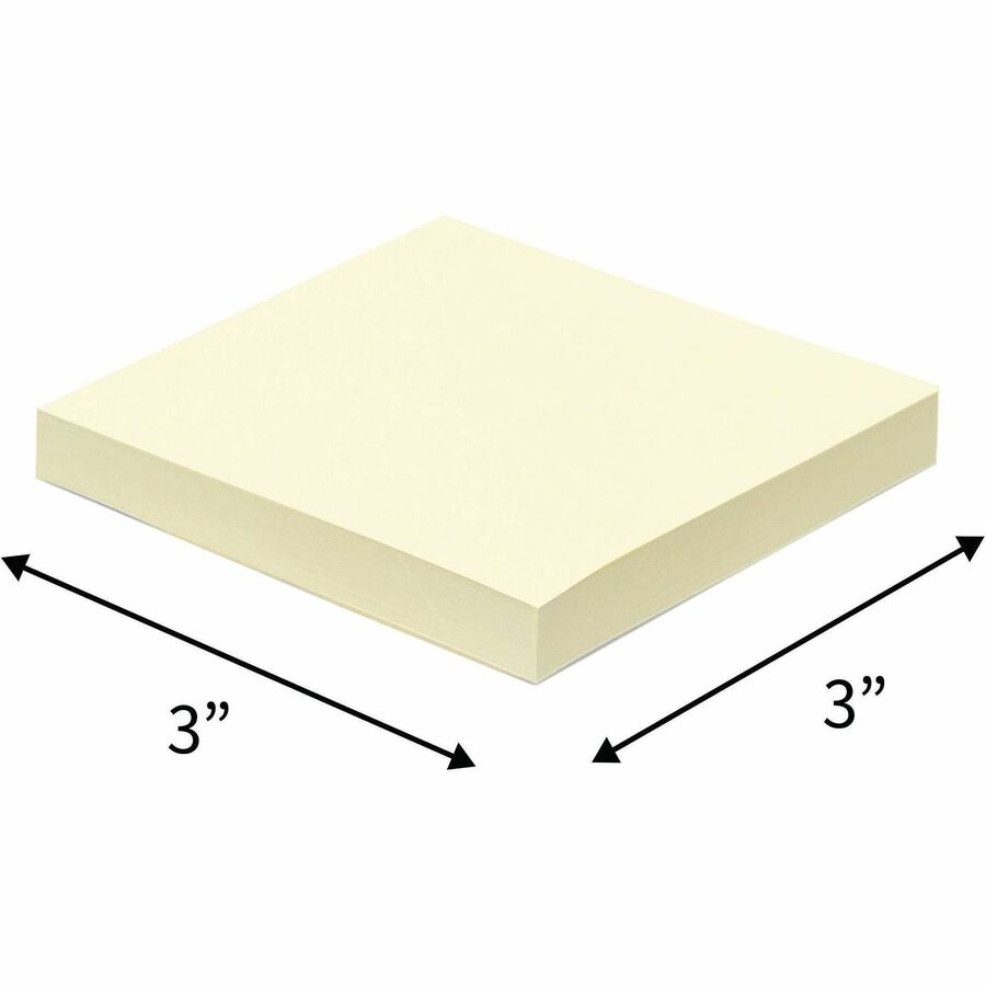Business Source Yellow Repostionable Adhesive Notes - 36616