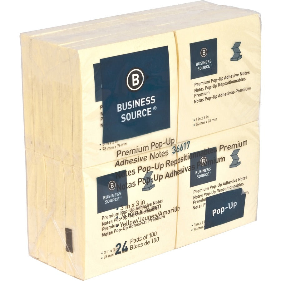 Business Source Reposition Pop-up Adhesive Notes - 36617