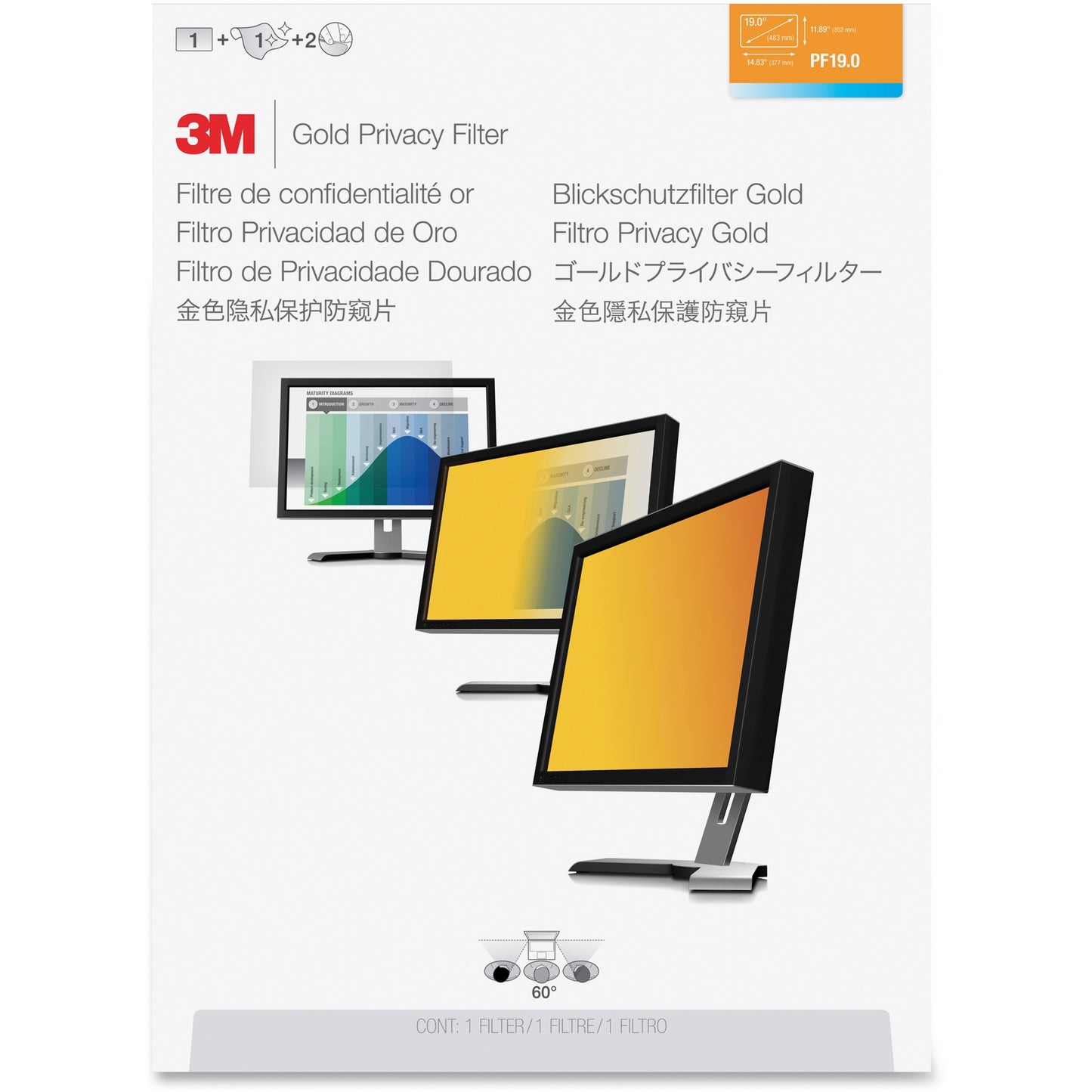 3M Gold Privacy Filter Gold