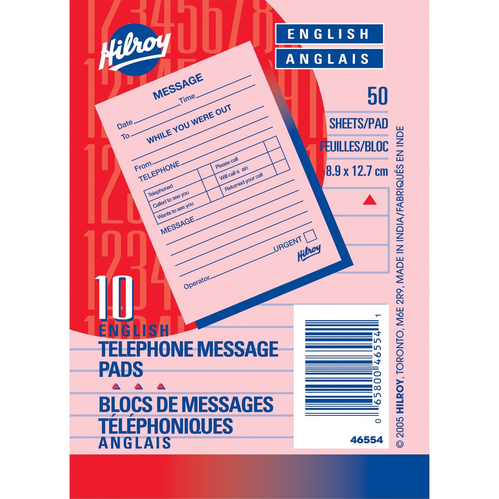MeadWestvaco 46554 Telephone/Message Pad