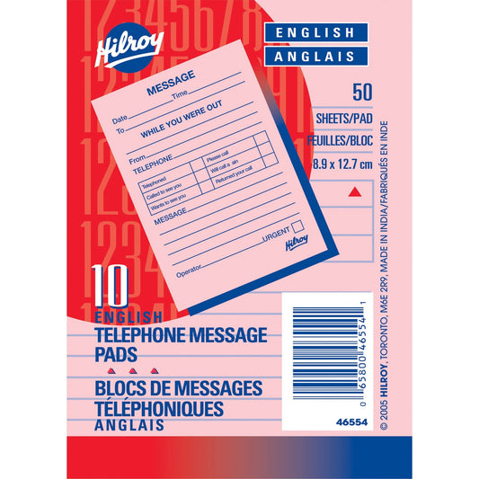 MeadWestvaco 46554 Telephone/Message Pad